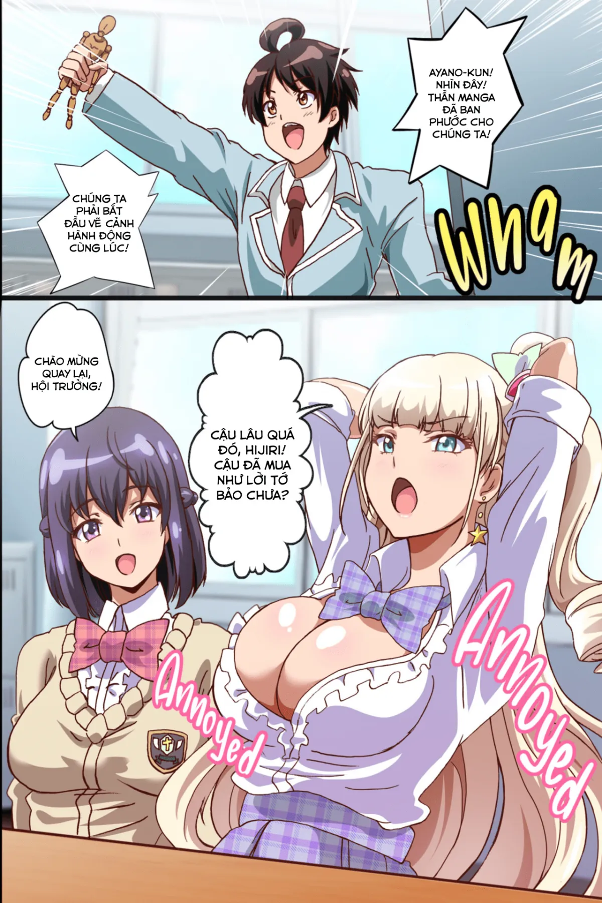 HentaiVN.net - Ảnh 5 - Búp Bê Kích Dục [How an Aspiring Manga Artist Like Me Snagged 2 Sex Friends;Harem Sefure no Tsukurikata;Ecchi na Noroi no Ningyou de Jupojupo 3P Taiken Shichatta Hanashi] - Chap 1 - Hội trưởng! Hãy chiếm lấy em đi!