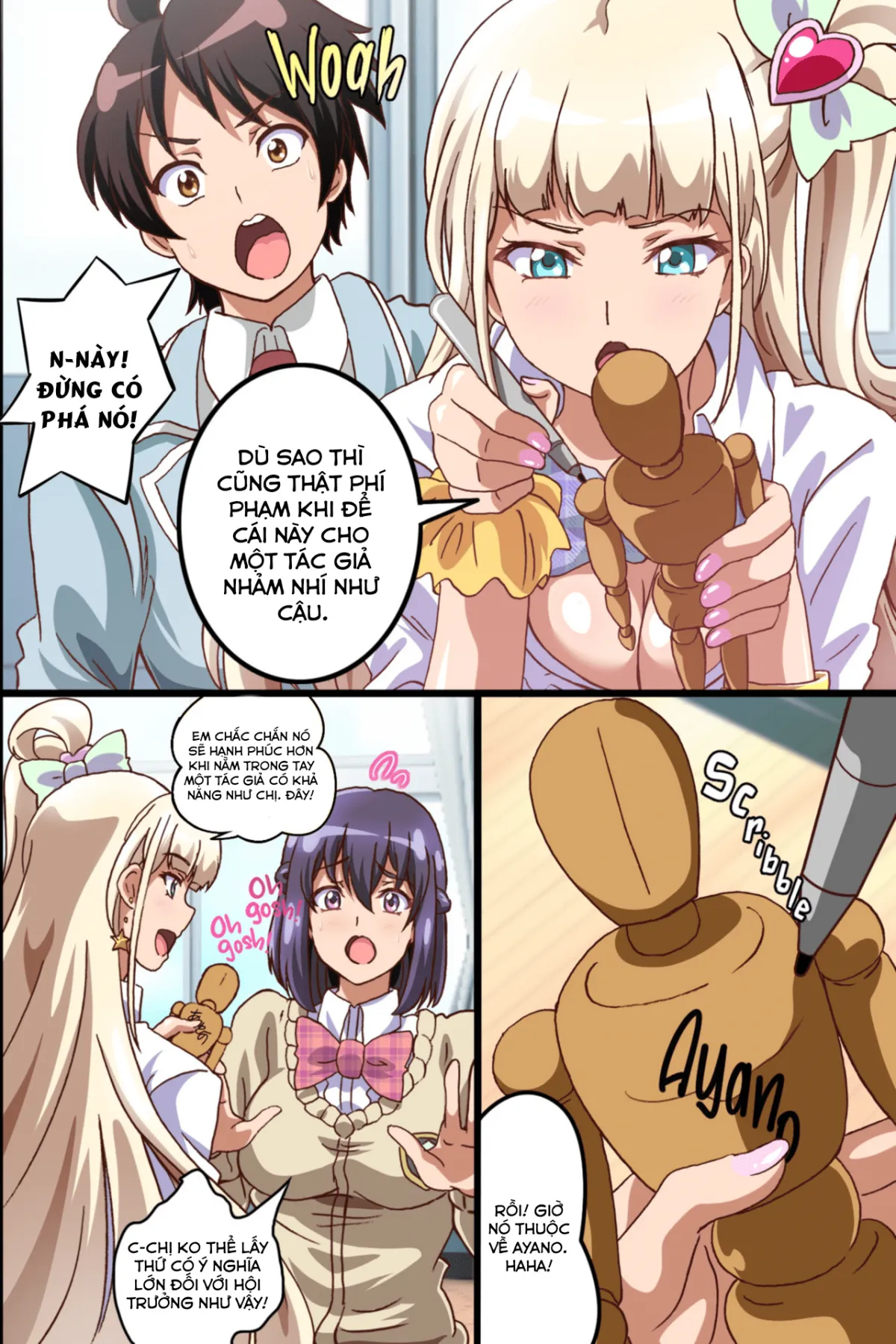 HentaiVN.net - Ảnh 7 - Búp Bê Kích Dục [How an Aspiring Manga Artist Like Me Snagged 2 Sex Friends;Harem Sefure no Tsukurikata;Ecchi na Noroi no Ningyou de Jupojupo 3P Taiken Shichatta Hanashi] - Chap 1 - Hội trưởng! Hãy chiếm lấy em đi!