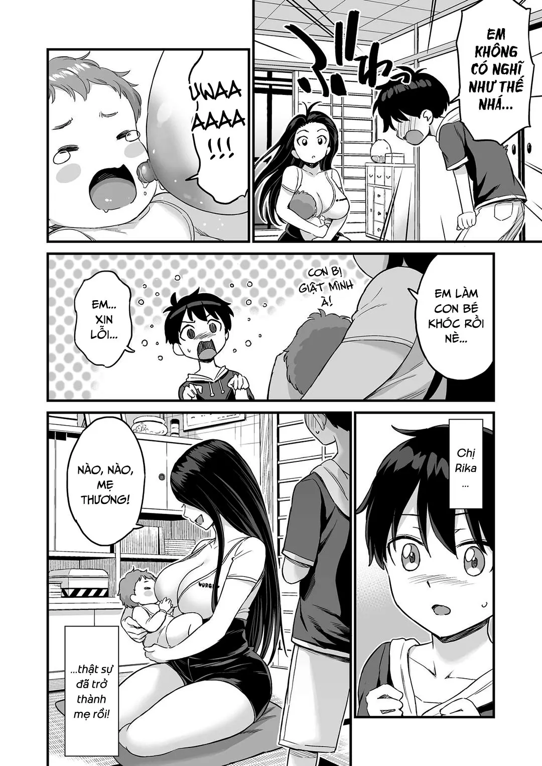 HentaiVN.net - Ảnh 10 - Em cũng muốn bú sữa [Onii-chan dakedo Oppai Sutte Mitai] - Chap 1