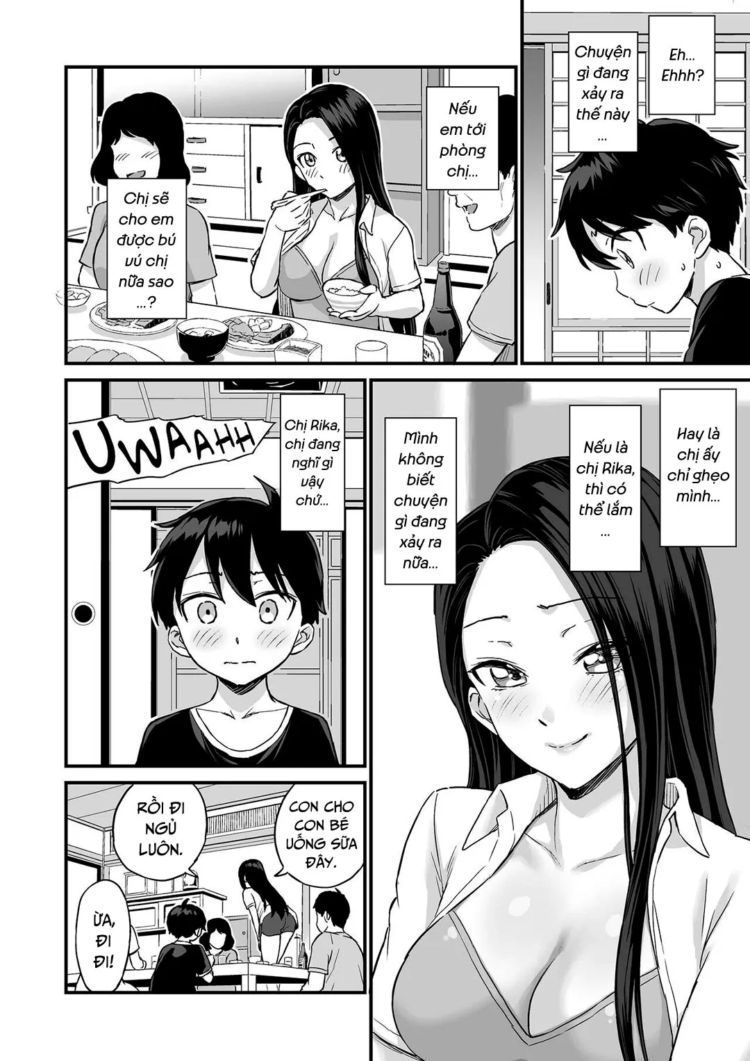 HentaiVN.net - Ảnh 24 - Em cũng muốn bú sữa [Onii-chan dakedo Oppai Sutte Mitai] - Chap 1