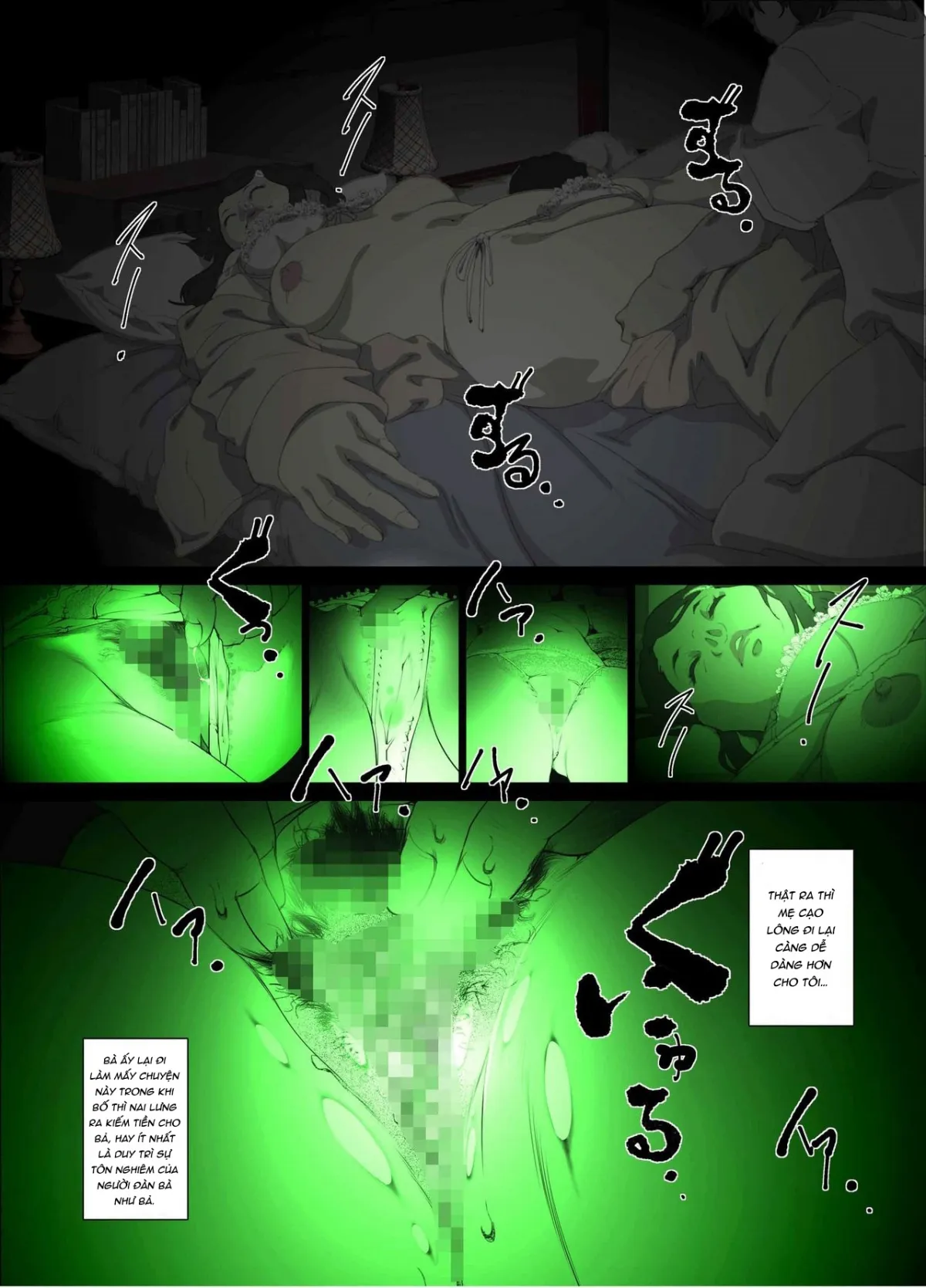HentaiVN.net - Ảnh 13 - Đại nghịch bất đạo [Namaiki na Hahaoya o Honnin ni mo Kizukarezu ni Minkan Suru Houhou] - Oneshot