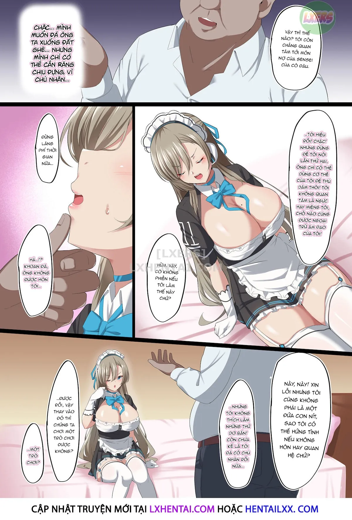 HentaiVN.net - Ảnh 9 - My Girlfriend Was Turned Into A Sex Maid For My Creepy Boss [Ore no Kanojo ga Kimodebu Shachou no Seishori Maid ni Sareta Ken] - Oneshot