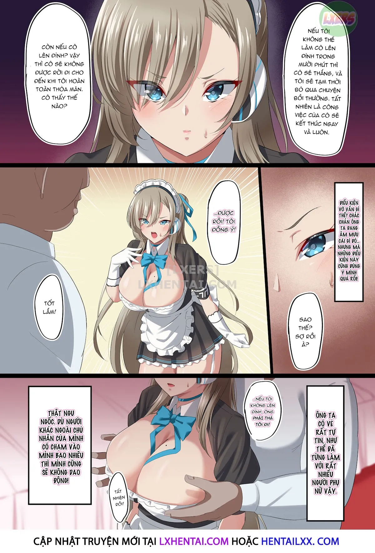 HentaiVN.net - Ảnh 10 - My Girlfriend Was Turned Into A Sex Maid For My Creepy Boss [Ore no Kanojo ga Kimodebu Shachou no Seishori Maid ni Sareta Ken] - Oneshot