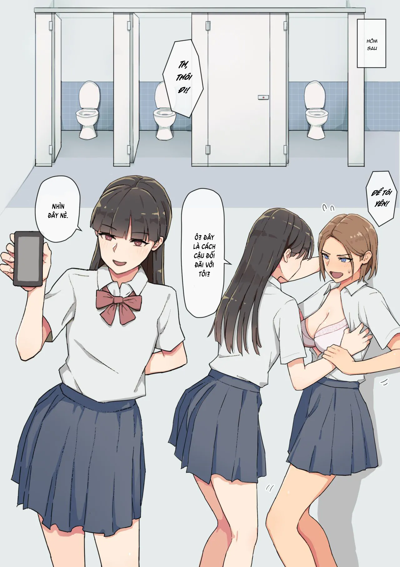 HentaiVN.net - Ảnh 7 - Chịu thì chịu, không cũng chịu cũng phải chịu [Pride Takai Ko ga Yowami o Nigirare Dousei ni Mainichi Ikasareru Hanashi; The Story of a Prideful Girl Being Blackmailed and Made to Cum Everyday; プライド高い子が弱みを握られ同性に毎日イかされる話] - Quà 8-3 muộn ♥