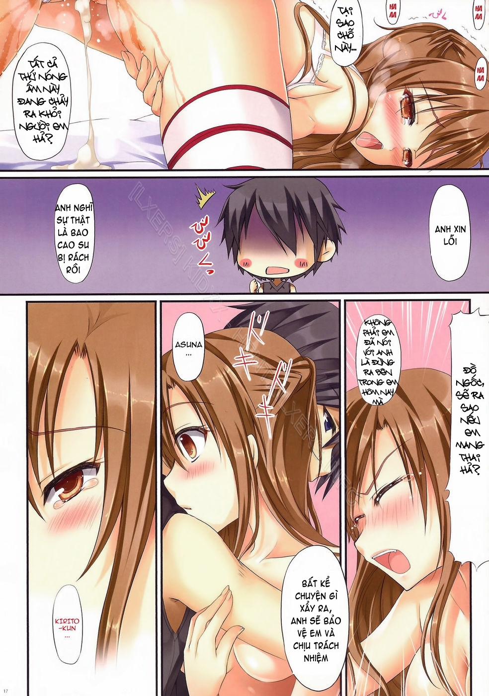 HentaiVN.net - Ảnh 16 - Cumming Inside Asuna 100% (Sword Art Online) [Asuna Ni 100% Nama Nakadashi Shimasu] - Chap 1