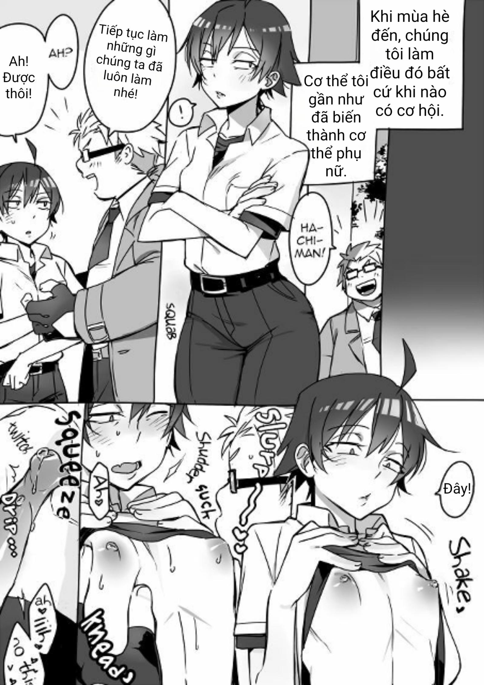 HentaiVN.net - Ảnh 4 - [Cr-R] Mainichi Tanetsuke Sare te Mesu no Karada ni Natta Hachiman ga Hamerare nagara Shanyuu Suru Manga (Yahari Ore no Seishun Love Come wa Machigatteiru.) - One shot