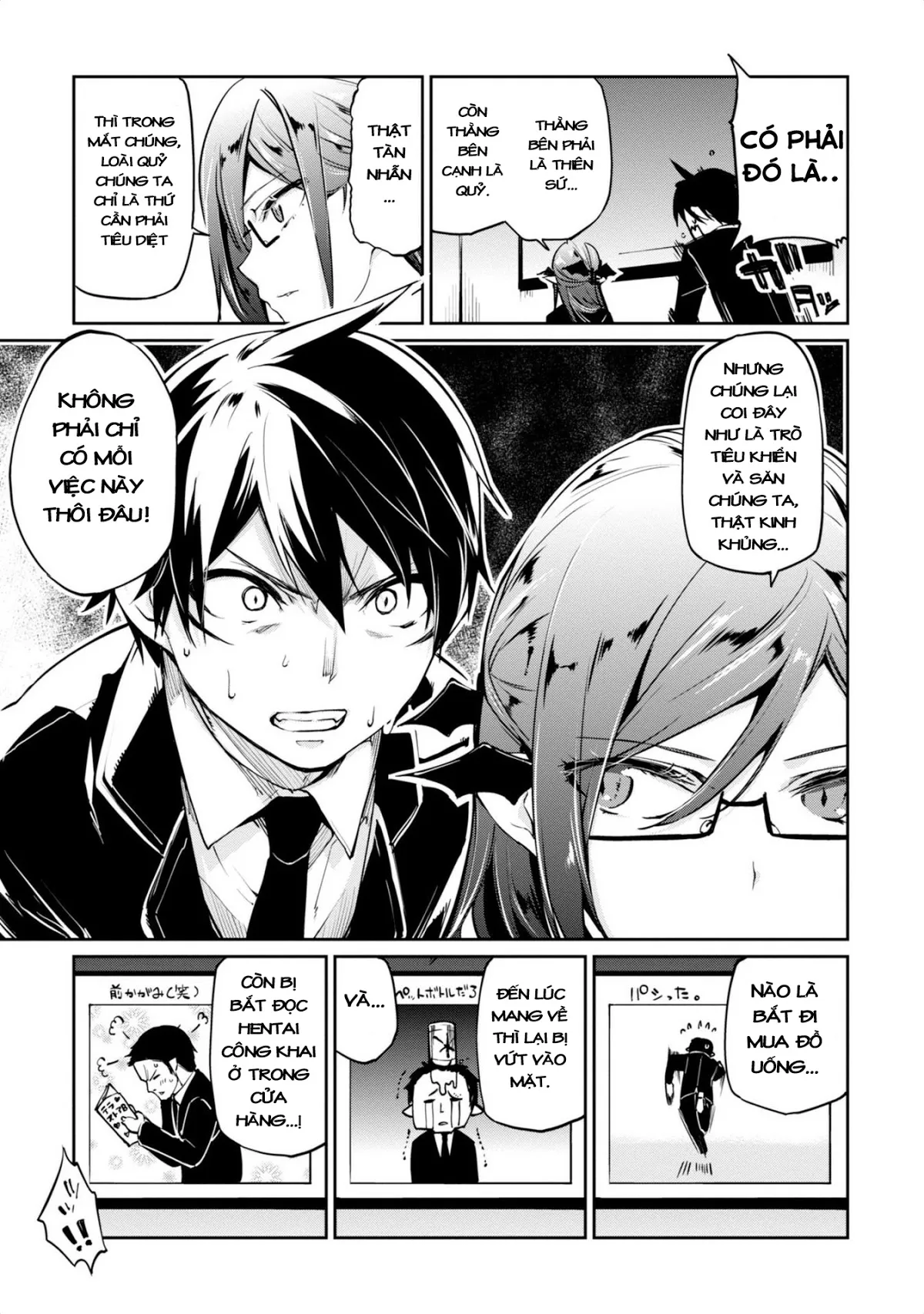 HentaiVN.net - Ảnh 5 - Con quỷ ngu ngốc dám nhờn với các chị thiên thần [Oroka na Tenshi wa Akuma to Odoru; The Foolish Angel Dances with Demons] - Chap 3