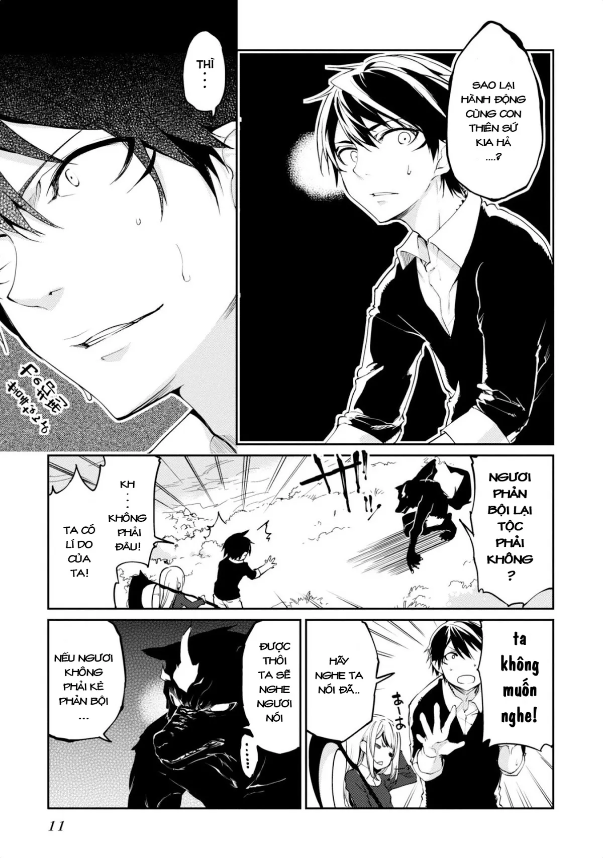 HentaiVN.net - Ảnh 11 - Con quỷ ngu ngốc dám nhờn với các chị thiên thần [Oroka na Tenshi wa Akuma to Odoru; The Foolish Angel Dances with Demons] - Chap 5
