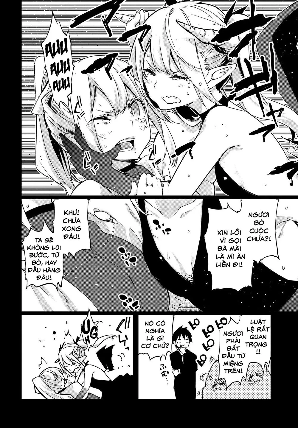 HentaiVN.net - Ảnh 19 - Con quỷ ngu ngốc dám nhờn với các chị thiên thần [Oroka na Tenshi wa Akuma to Odoru; The Foolish Angel Dances with Demons] - Chap 45