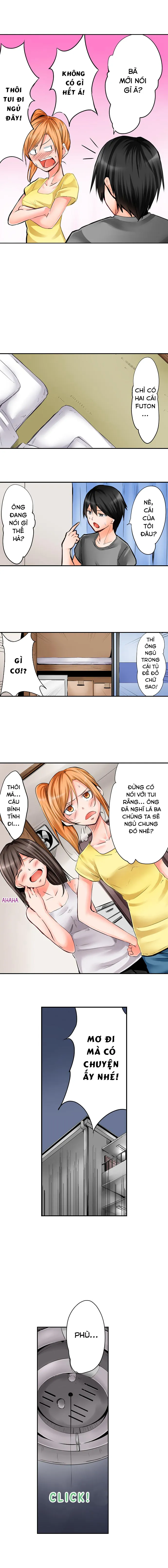 HentaiVN.net - Ảnh 7 - Tôi Và Hai Cô Bạn Ngủ Cùng Trong Căn Phòng 7 Mét Vuông! [Yojouhan de Micchaku 3P Otomarikai!; The Secret 3P Sleepover in a 7 Square Meter Room!] - Chap 2: Vị Khách Lúc Nửa Đêm!