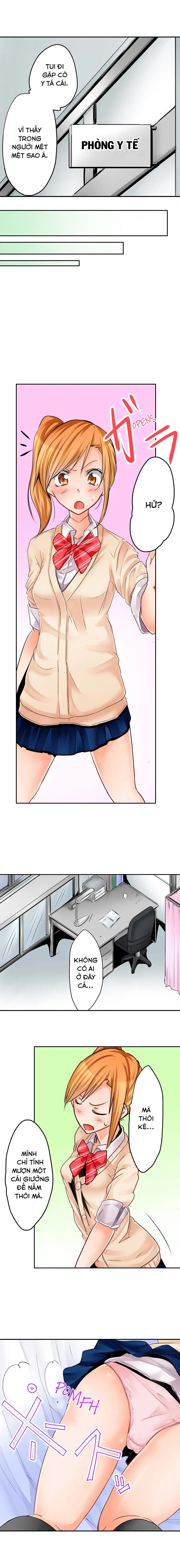 HentaiVN.net - Ảnh 5 - Tôi Và Hai Cô Bạn Ngủ Cùng Trong Căn Phòng 7 Mét Vuông! [Yojouhan de Micchaku 3P Otomarikai!; The Secret 3P Sleepover in a 7 Square Meter Room!] - Chap 8: Vào Phòng Y Tế Cùng Reimi!