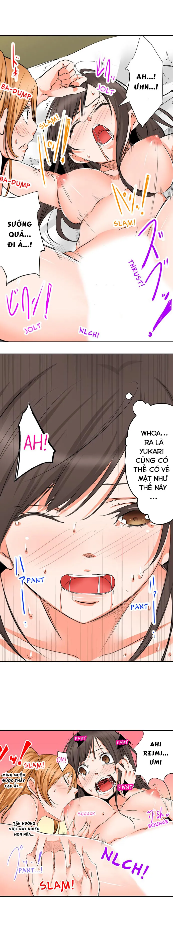 HentaiVN.net - Ảnh 7 - Tôi Và Hai Cô Bạn Ngủ Cùng Trong Căn Phòng 7 Mét Vuông! [Yojouhan de Micchaku 3P Otomarikai!; The Secret 3P Sleepover in a 7 Square Meter Room!] - Chap 18: Cứ Như Thế Này, Đến Mãi Về Sau! [END]