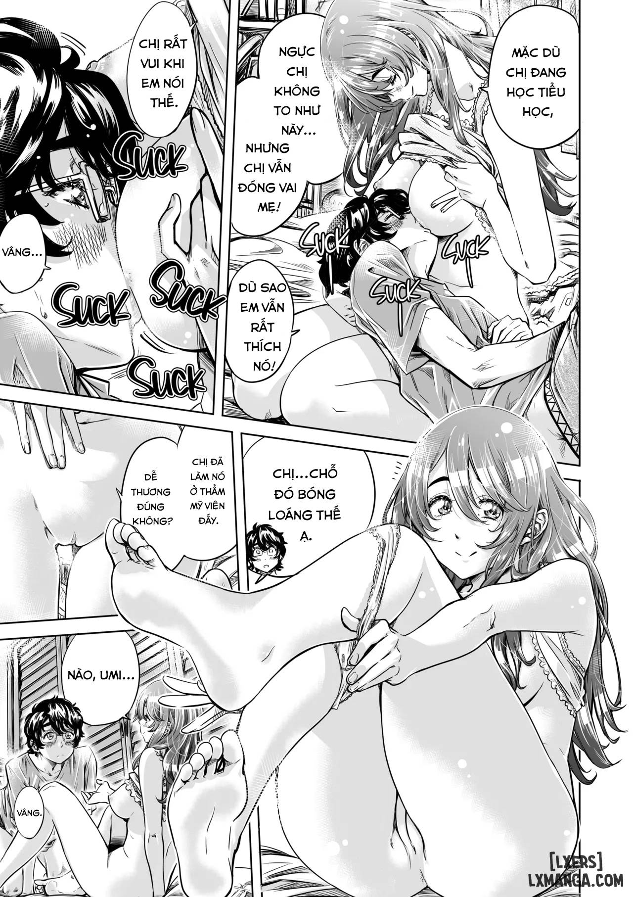 HentaiVN.net - Ảnh 13 - Chị tôi chỉ thỏa mãn tôi một chút thôi nên không sao đâu 1. - Oneshot