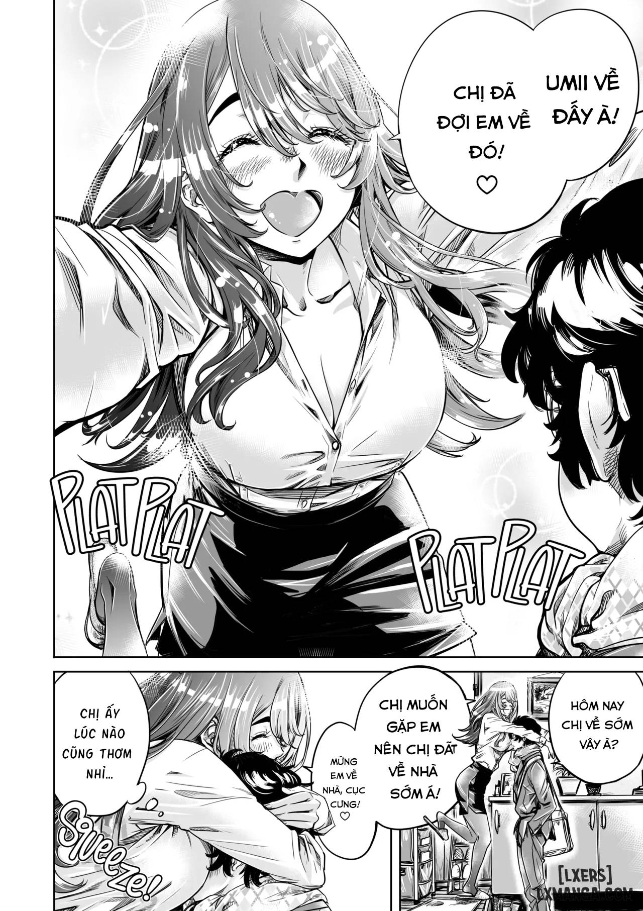 HentaiVN.net - Ảnh 4 - Chị tôi chỉ thỏa mãn tôi một chút thôi nên không sao đâu 1. - Oneshot