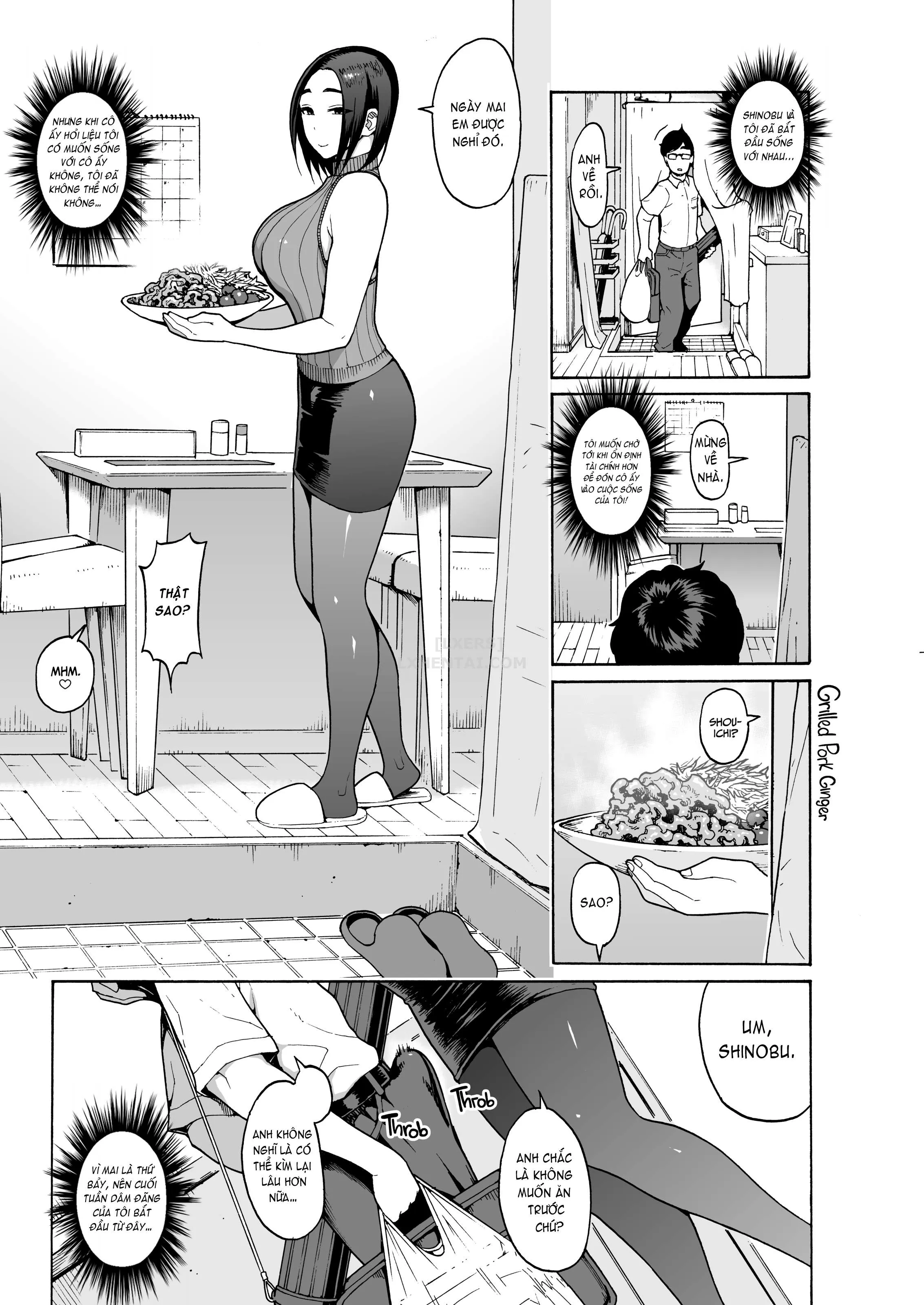 HentaiVN.net - Ảnh 5 - Shinobu's Divorcee Body - Chap 1 - Living Together