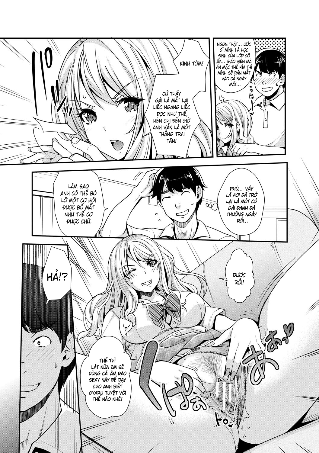 HentaiVN.net - Ảnh 19 - Cô em gái gyaru ra liên tục trong trò chơi thôi miên! - Chap 1