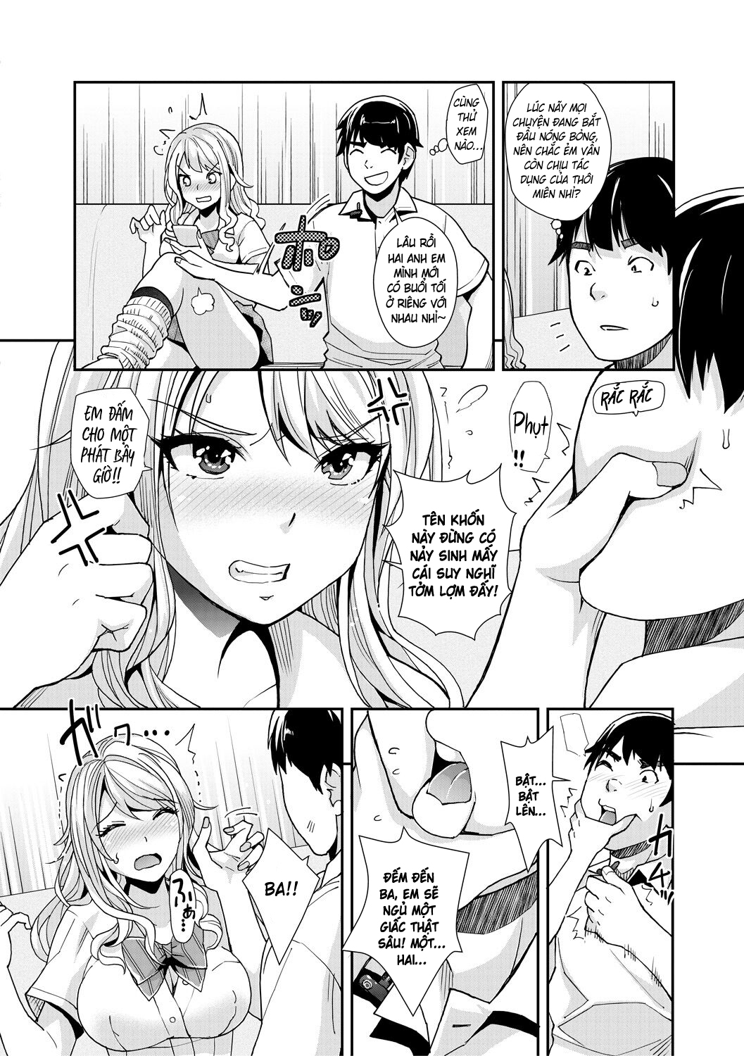 HentaiVN.net - Ảnh 22 - Cô em gái gyaru ra liên tục trong trò chơi thôi miên! - Chap 1