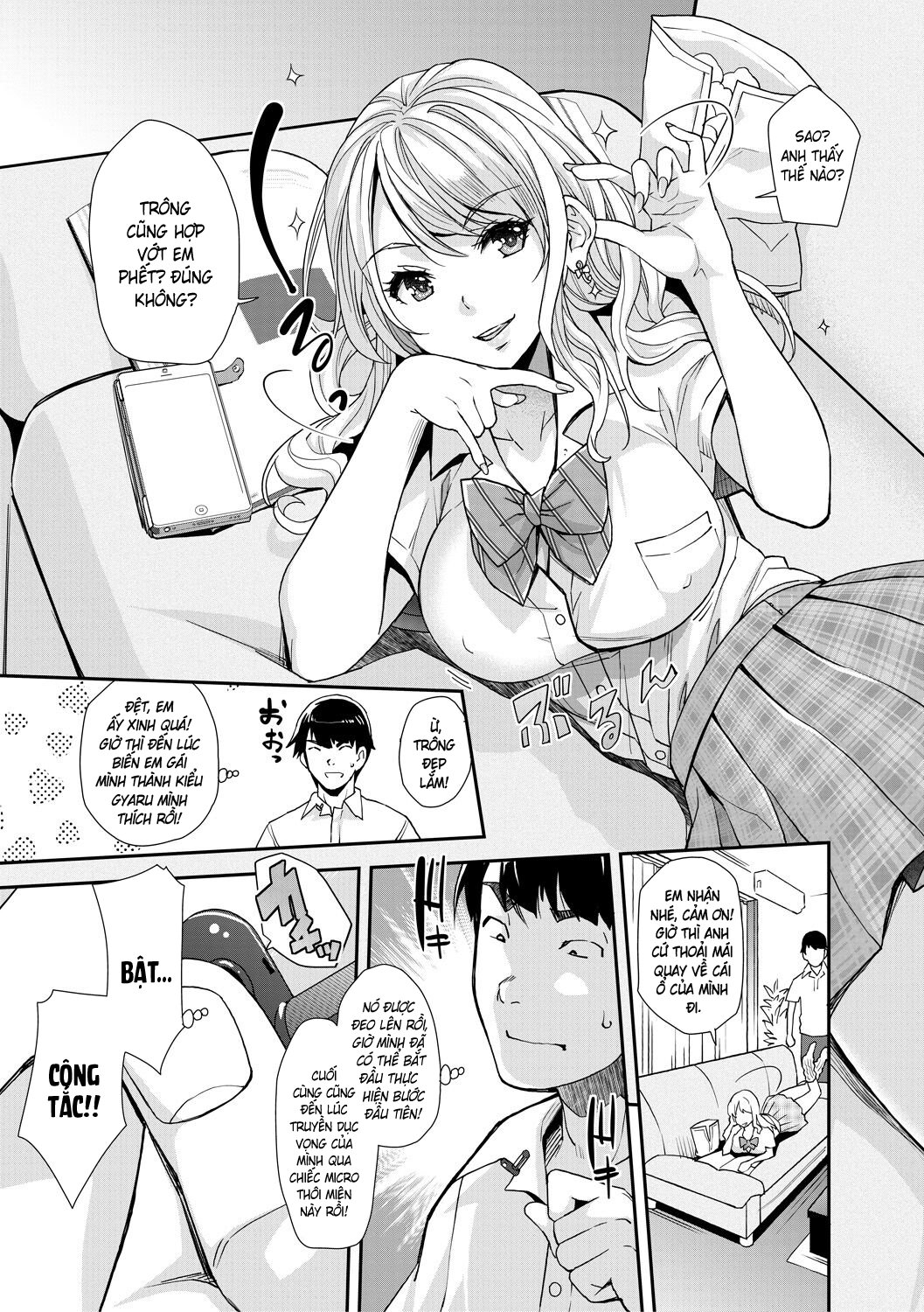 HentaiVN.net - Ảnh 5 - Cô em gái gyaru ra liên tục trong trò chơi thôi miên! - Chap 1