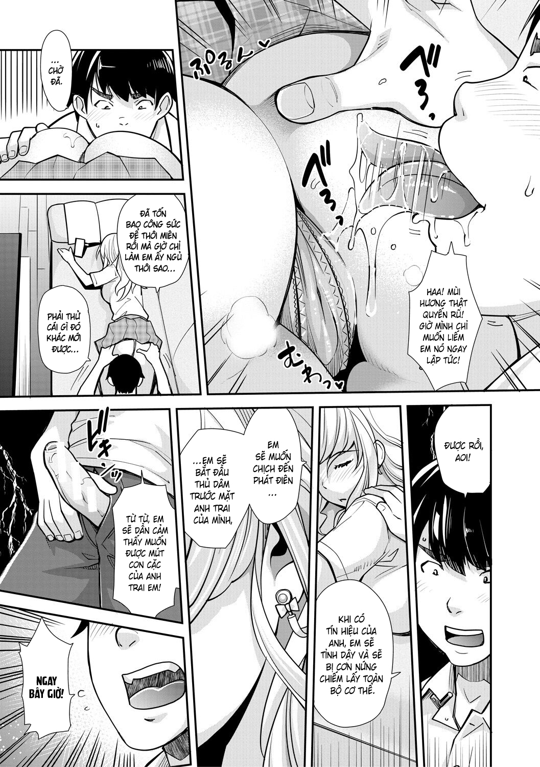 HentaiVN.net - Ảnh 9 - Cô em gái gyaru ra liên tục trong trò chơi thôi miên! - Chap 1
