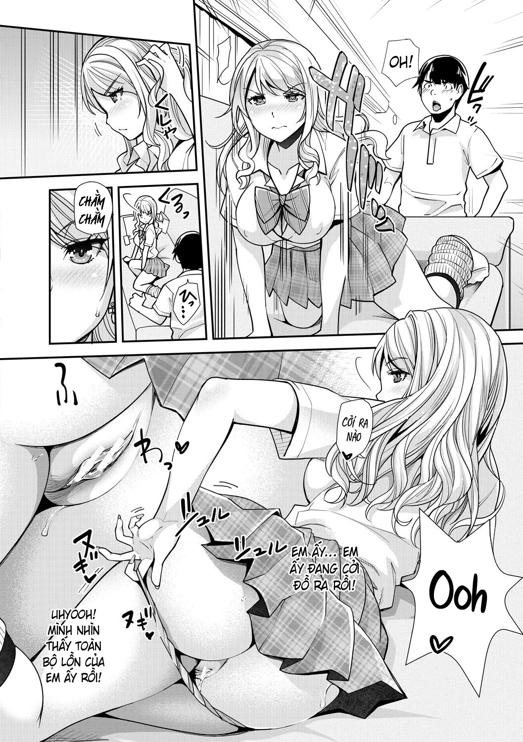 HentaiVN.net - Ảnh 10 - Cô em gái gyaru ra liên tục trong trò chơi thôi miên! - Chap 1