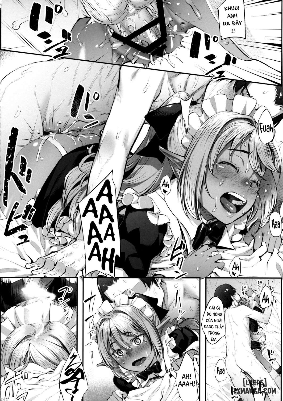 HentaiVN.net - Ảnh 15 - Cuộc Sống Với Cô Hầu Elf [Maid-san to no Seikatsu] - Oneshot