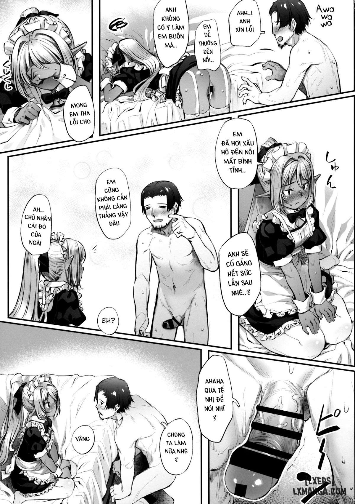 HentaiVN.net - Ảnh 16 - Cuộc Sống Với Cô Hầu Elf [Maid-san to no Seikatsu] - Oneshot