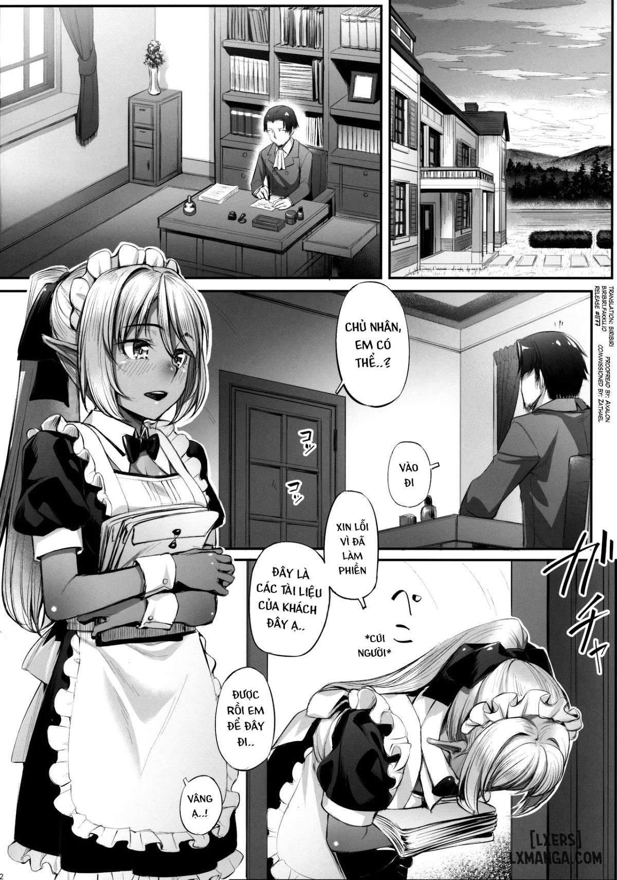 HentaiVN.net - Ảnh 3 - Cuộc Sống Với Cô Hầu Elf [Maid-san to no Seikatsu] - Oneshot