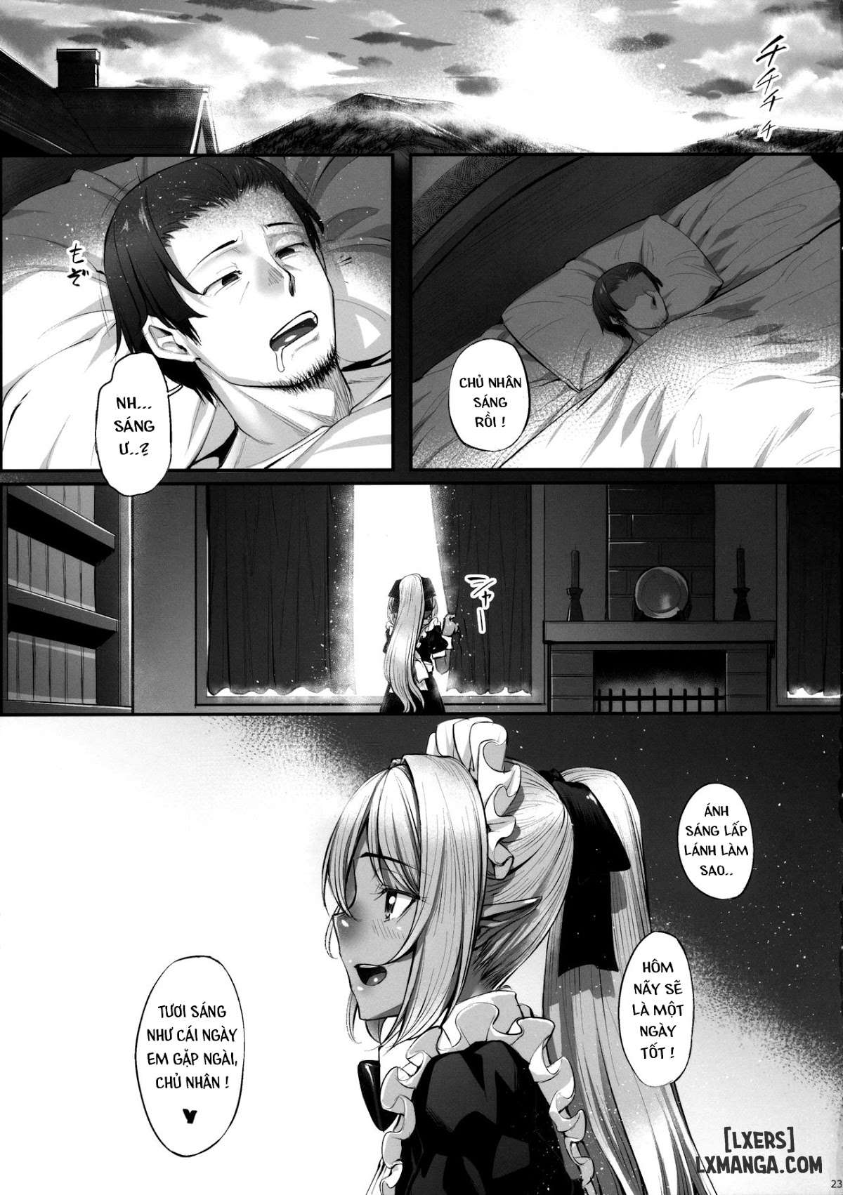 HentaiVN.net - Ảnh 24 - Cuộc Sống Với Cô Hầu Elf [Maid-san to no Seikatsu] - Oneshot