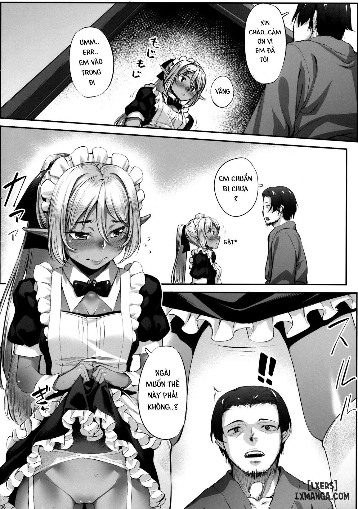 HentaiVN.net - Ảnh 7 - Cuộc Sống Với Cô Hầu Elf [Maid-san to no Seikatsu] - Oneshot