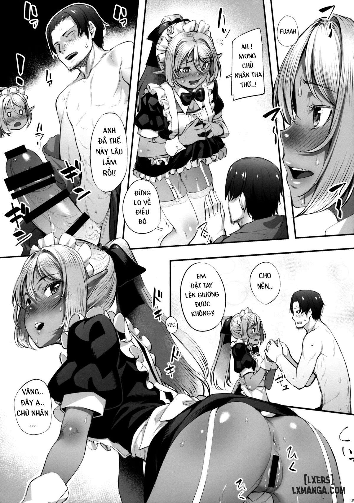 HentaiVN.net - Ảnh 10 - Cuộc Sống Với Cô Hầu Elf [Maid-san to no Seikatsu] - Oneshot