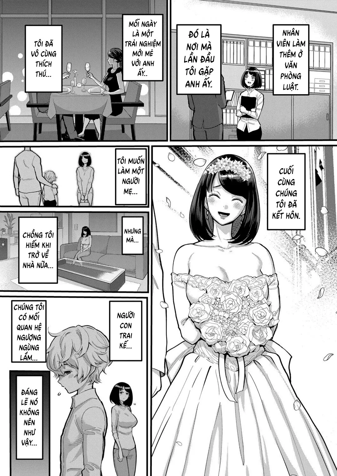 HentaiVN.net - Ảnh 4 - Dì muốn làm mẹ con [Anata no mama ni naritakute] - Chap 1