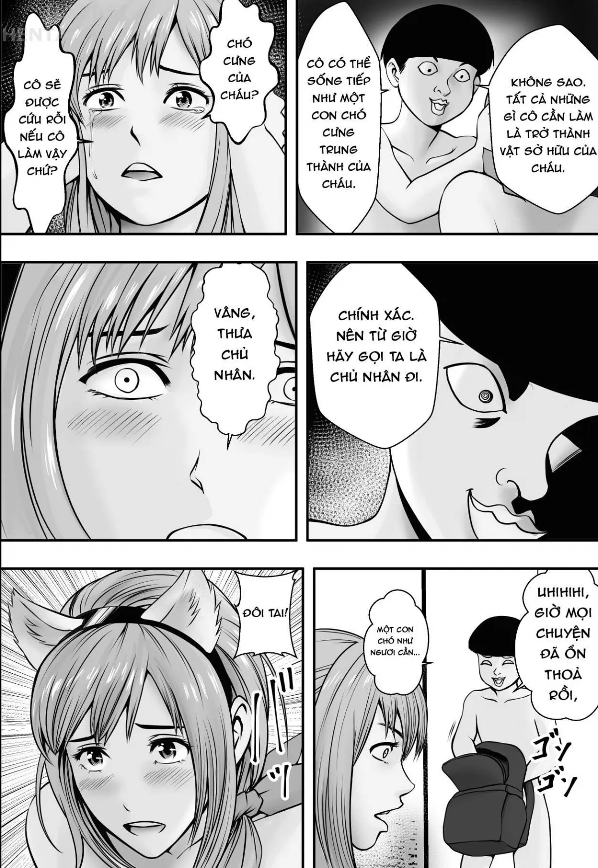 HentaiVN.net - Ảnh 26 - Mẹ thành chó, con gái thành chậu hoa. [Haha Wa Inu Nare, Musume Wa Hananare.] - Oneshot