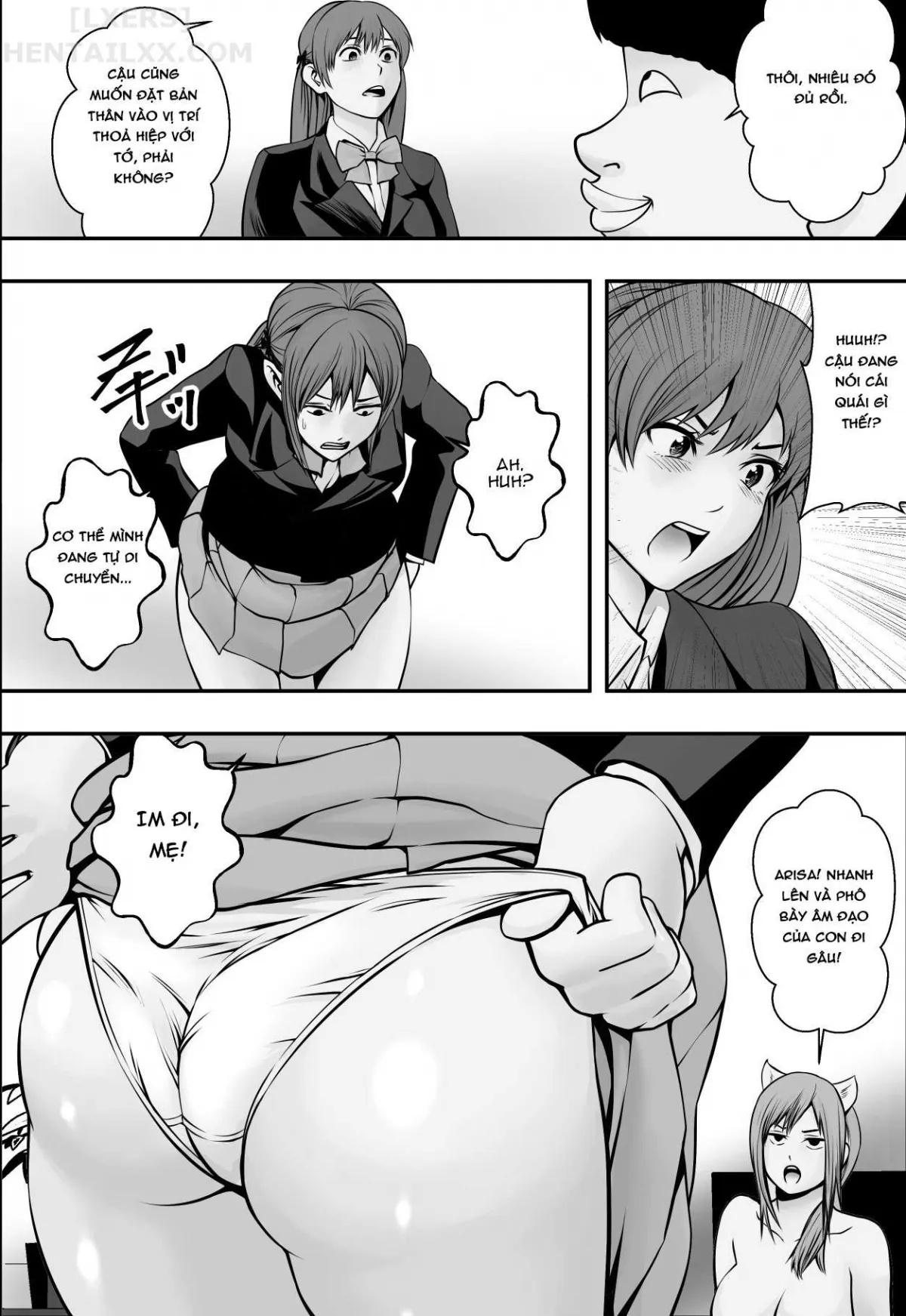 HentaiVN.net - Ảnh 30 - Mẹ thành chó, con gái thành chậu hoa. [Haha Wa Inu Nare, Musume Wa Hananare.] - Oneshot