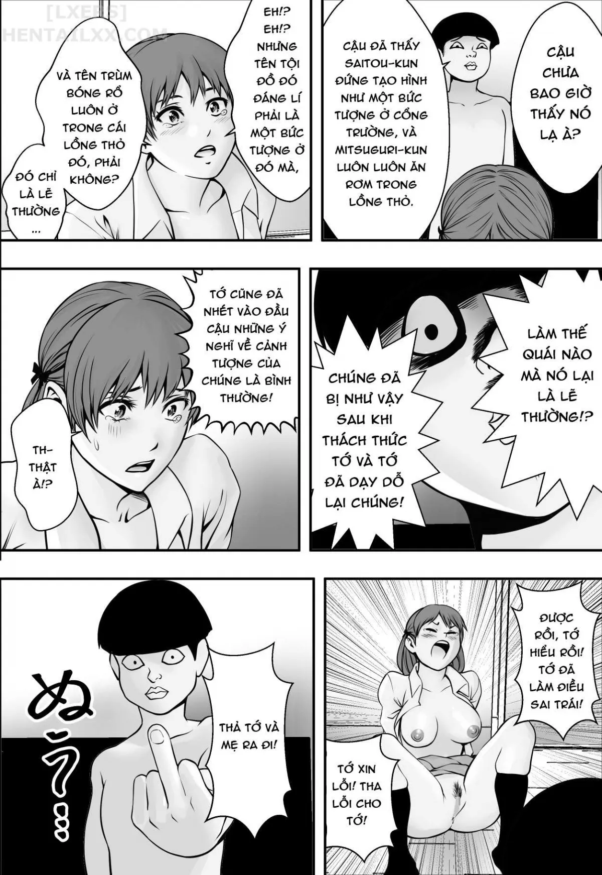 HentaiVN.net - Ảnh 32 - Mẹ thành chó, con gái thành chậu hoa. [Haha Wa Inu Nare, Musume Wa Hananare.] - Oneshot