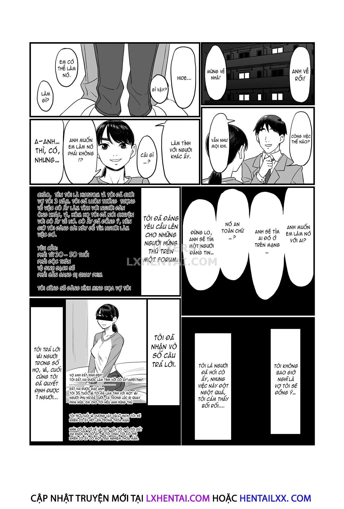 HentaiVN.net - Ảnh 7 - Tsuma O Dakaseru Otto-Tachi [Husbands Who Let Their Wives Sleep Around; The Wife-Lenders] - Chap 1