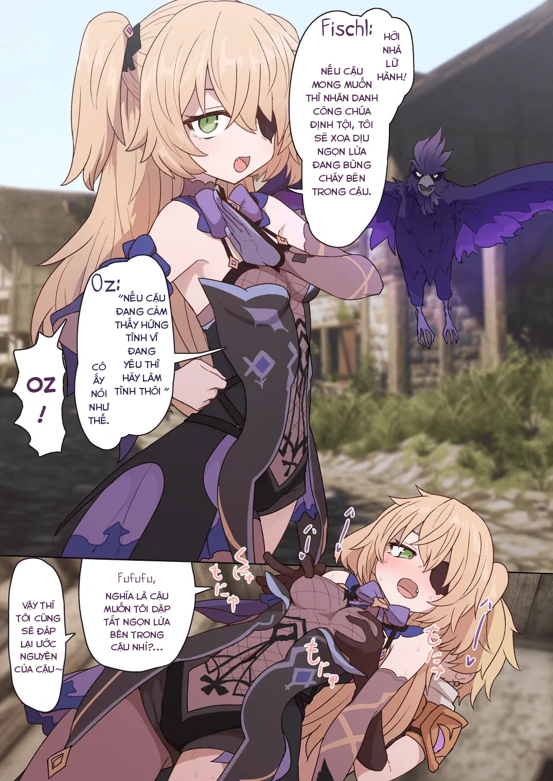 HentaiVN.net - Ảnh 5 - Lấp đầy Mona và Fischl lần lượt... [Mona Fischl Sorezore Nakadashi; モナ フィッシュル それぞれ中出し] - ONESHOT