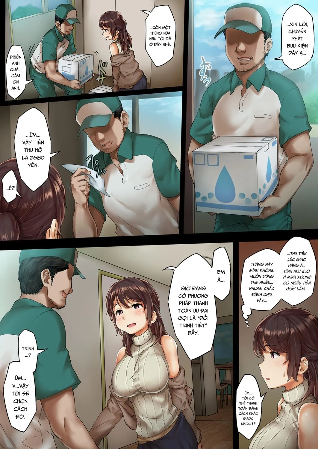 HentaiVN.net - Ảnh 7 - Otto ni Naisho de Kozukuri Takuhai Service☆Oshiharai wa Teisou Hikikae [Otto Ni Naisho De Kozukuri Takuhai Service Oshiharai Wa Teisou Hikikae] - Oneshot [Full Màu]