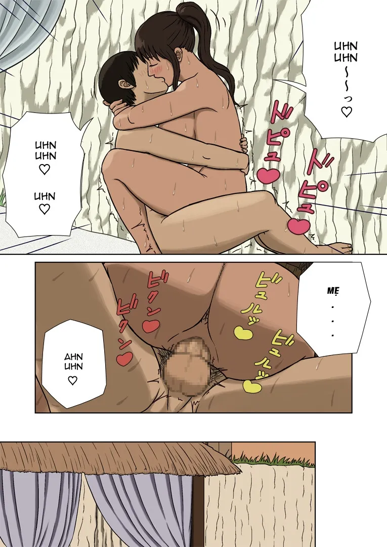 HentaiVN.net - Ảnh 25 - Cậu con trai út và người mẹ rám nắng [Suekko to Kasshoku Mama | Youngest Child and Tanned Mother] - Oneshot