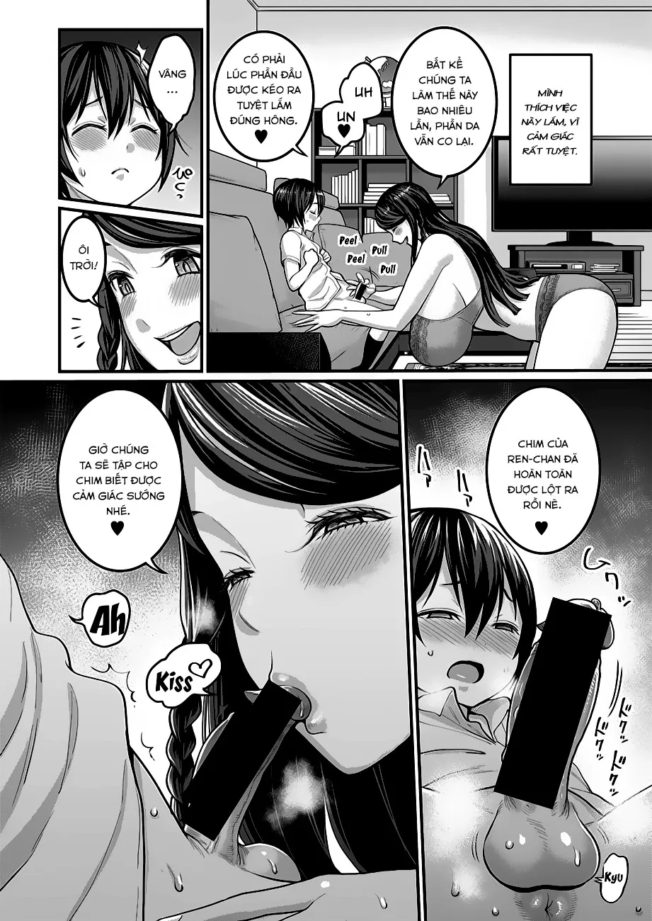 HentaiVN.net - Ảnh 6 - Bà mẹ dâm loàn và cậu con trai ngây thơ! [Reiwa No ChinTra! | Reiwa's Penis Growth Training] - Oneshot