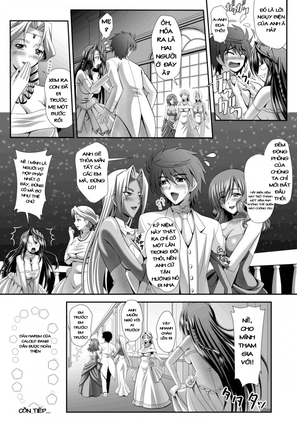 HentaiVN.net - Ảnh 32 - Harem Wedding The Sweet Honeymoon [ハーレムウェディング; The Sweet Honeymoon] - Chap 1