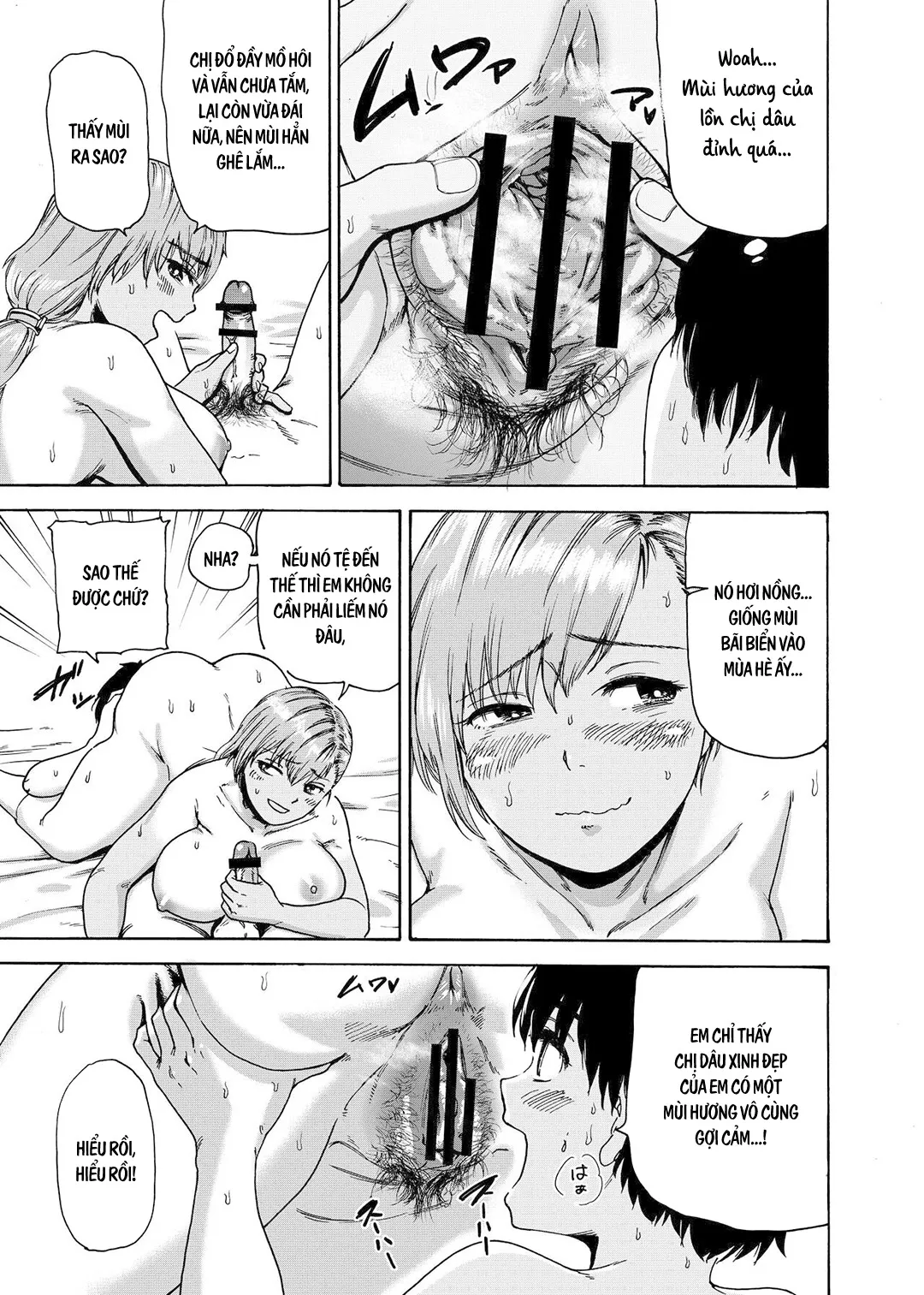HentaiVN.net - Ảnh 23 - Chị dâu – Mối tình đầu của tôi [Watashi de Sukkiri Sasechaina ~Hatsukoi Aite ni Tsurareru Ore~] - Oneshot