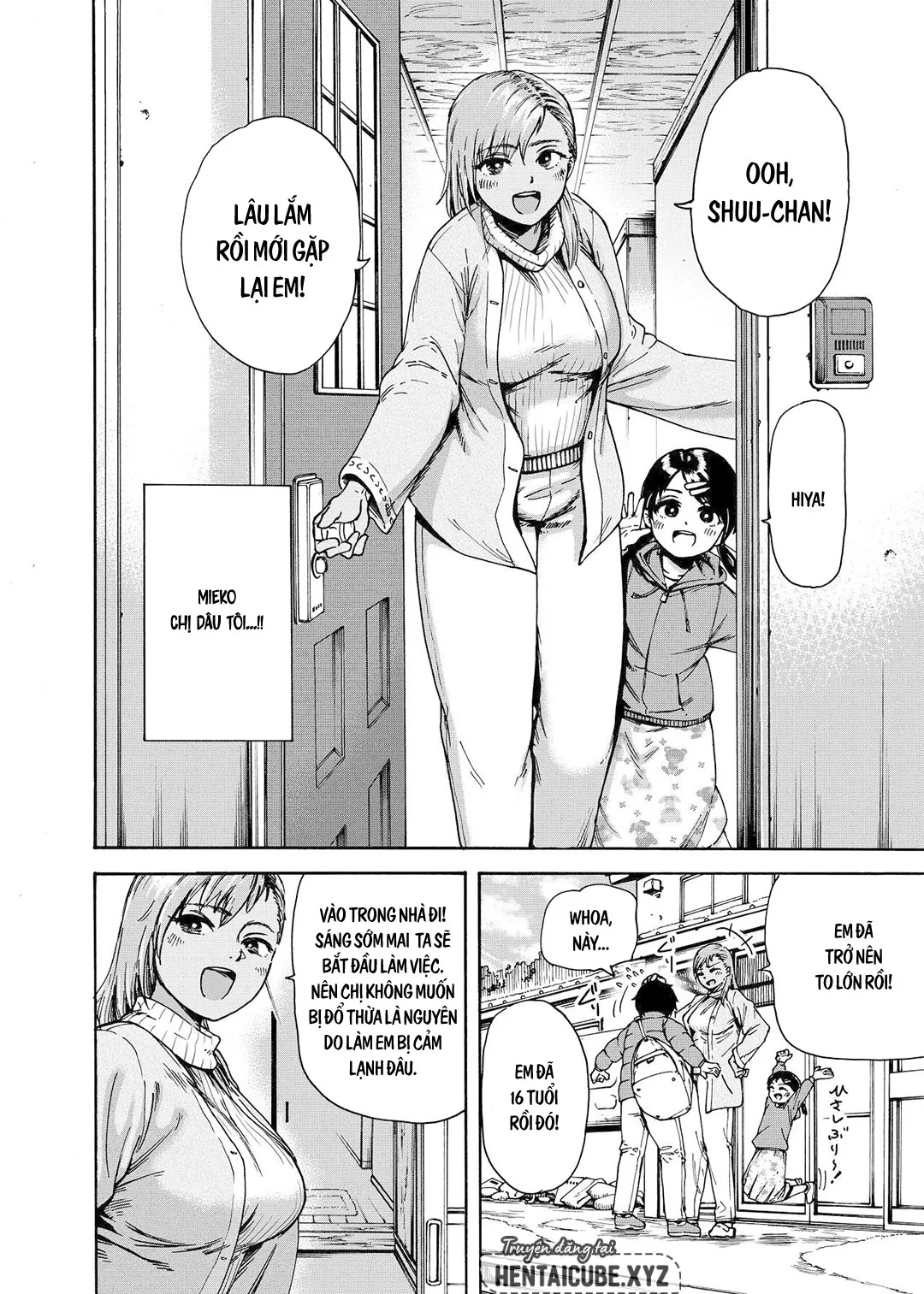 HentaiVN.net - Ảnh 4 - Chị dâu – Mối tình đầu của tôi [Watashi de Sukkiri Sasechaina ~Hatsukoi Aite ni Tsurareru Ore~] - Oneshot