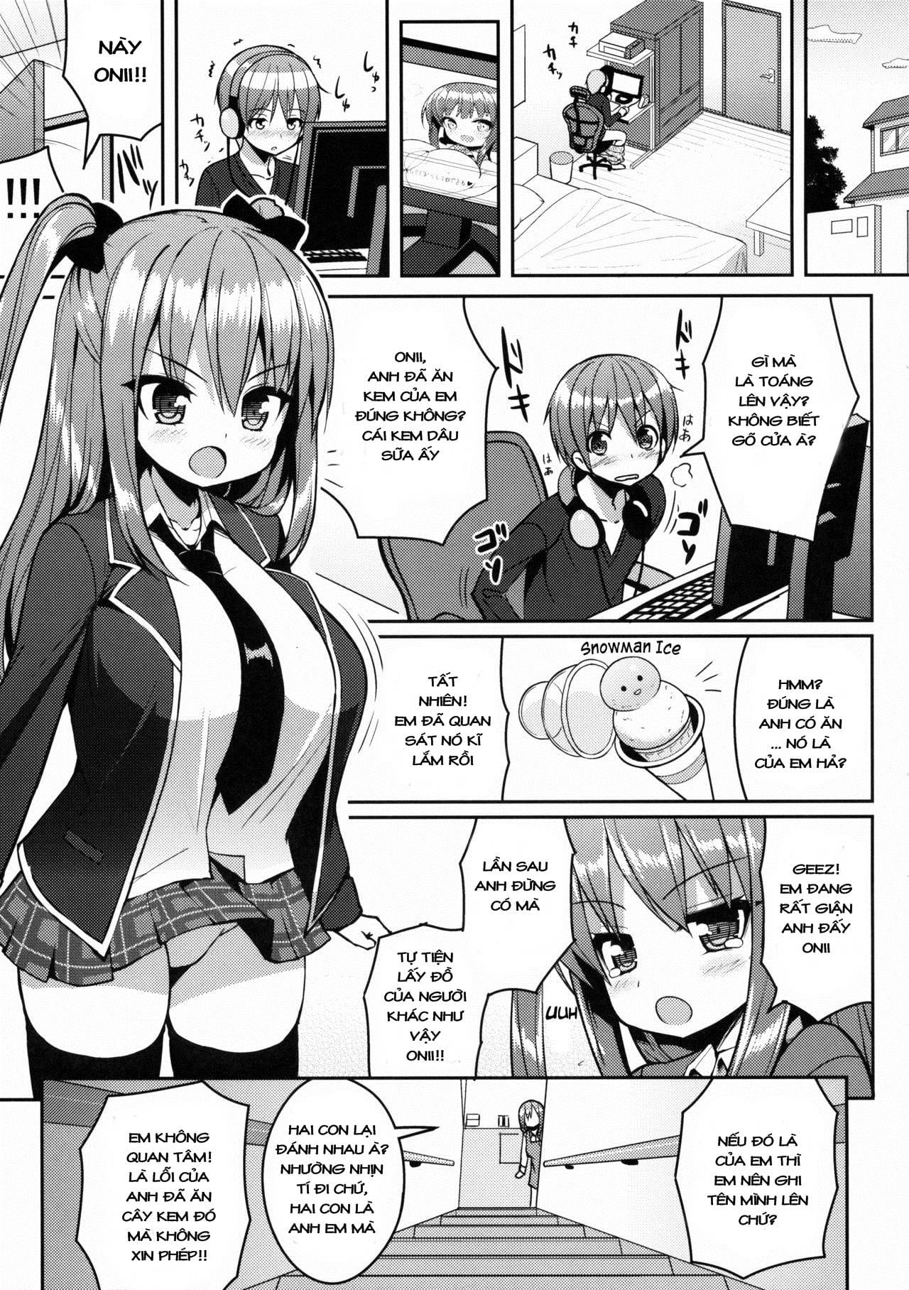 HentaiVN.net - Ảnh 3 - Đừng có chối! anh thích ngực em mà đúng không? [Kocchi o Mite yo Onii-chan] - Oneshot