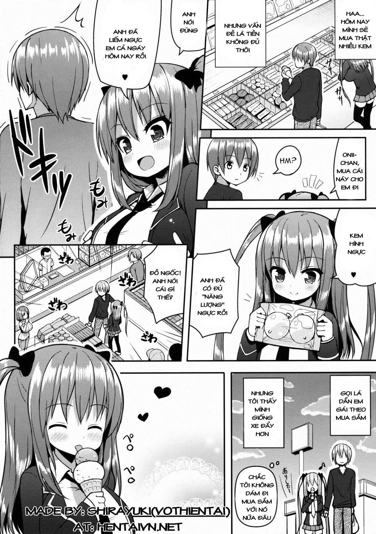 HentaiVN.net - Ảnh 22 - Đừng có chối! anh thích ngực em mà đúng không? [Kocchi o Mite yo Onii-chan] - Oneshot