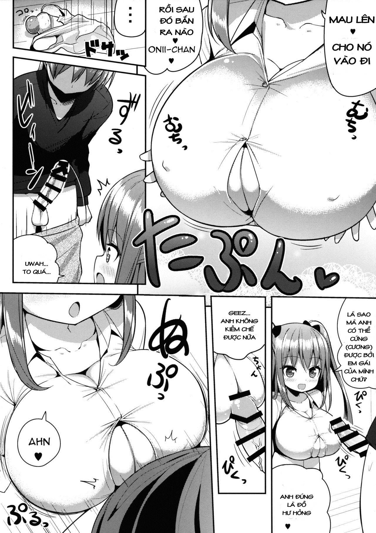 HentaiVN.net - Ảnh 10 - Đừng có chối! anh thích ngực em mà đúng không? [Kocchi o Mite yo Onii-chan] - Oneshot