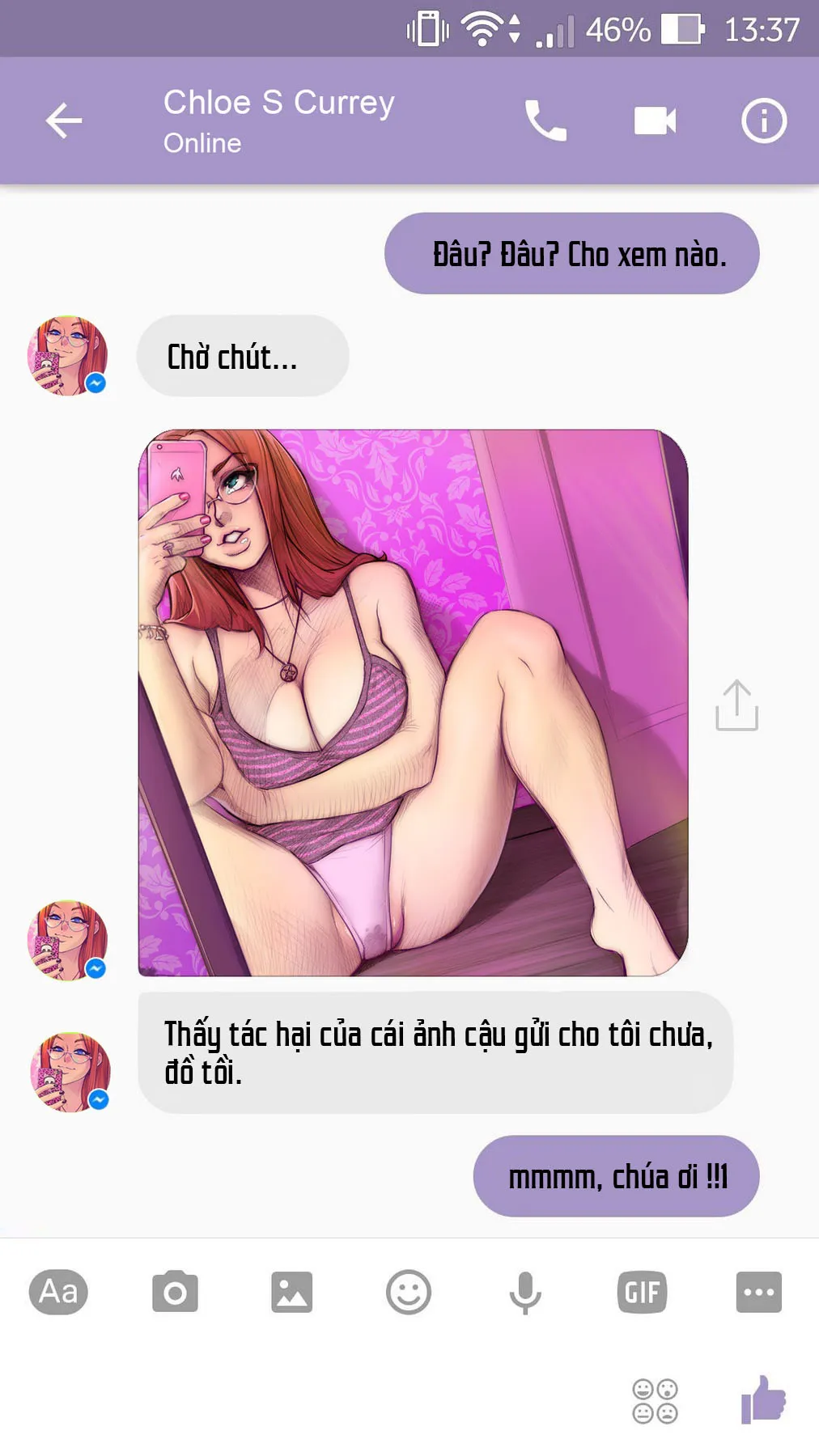 HentaiVN.net - Ảnh 16 - A Chat With Chloe - Chap 1