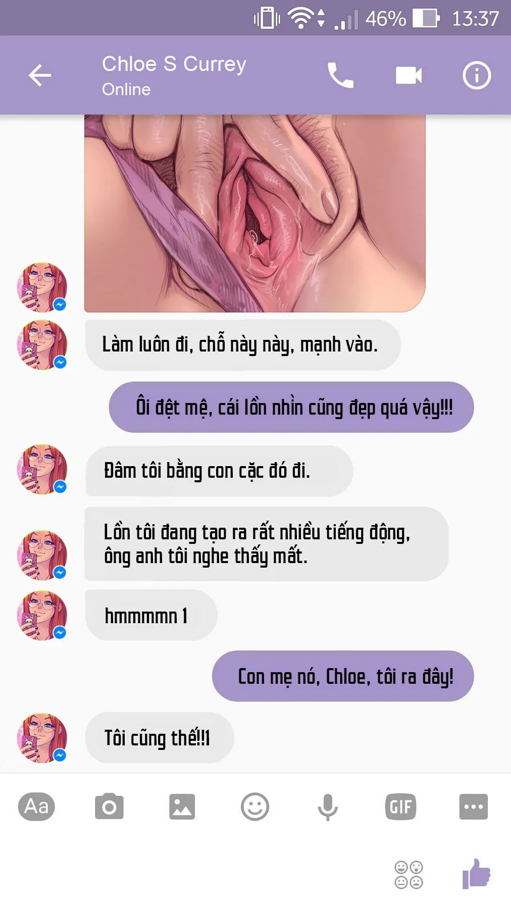 HentaiVN.net - Ảnh 23 - A Chat With Chloe - Chap 1
