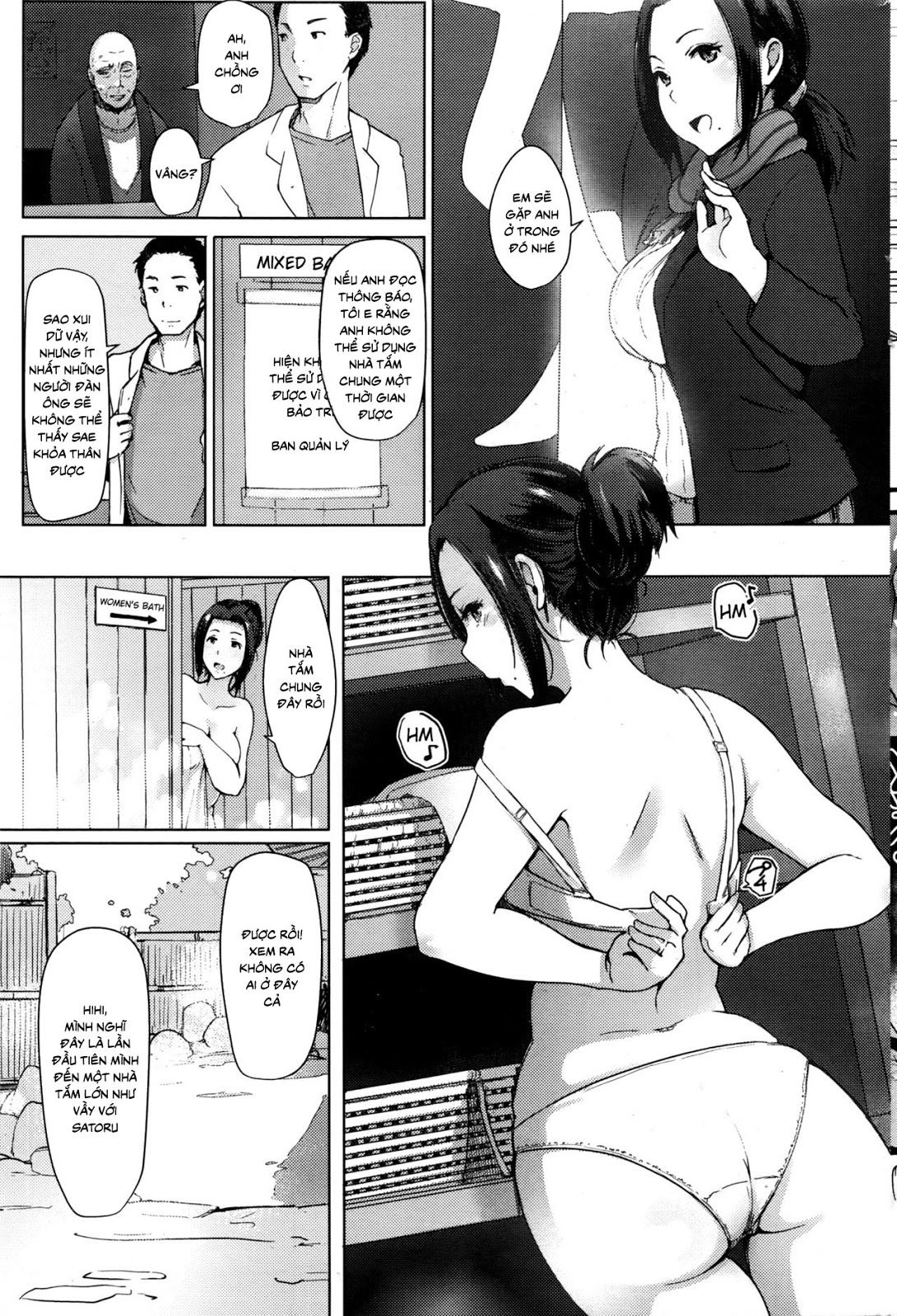 HentaiVN.net - Ảnh 3 - Hitou Tsuma [Secret Hot Spring Wife; Hitou Tsuma | Secret Hot Spring Wife] - Oneshot