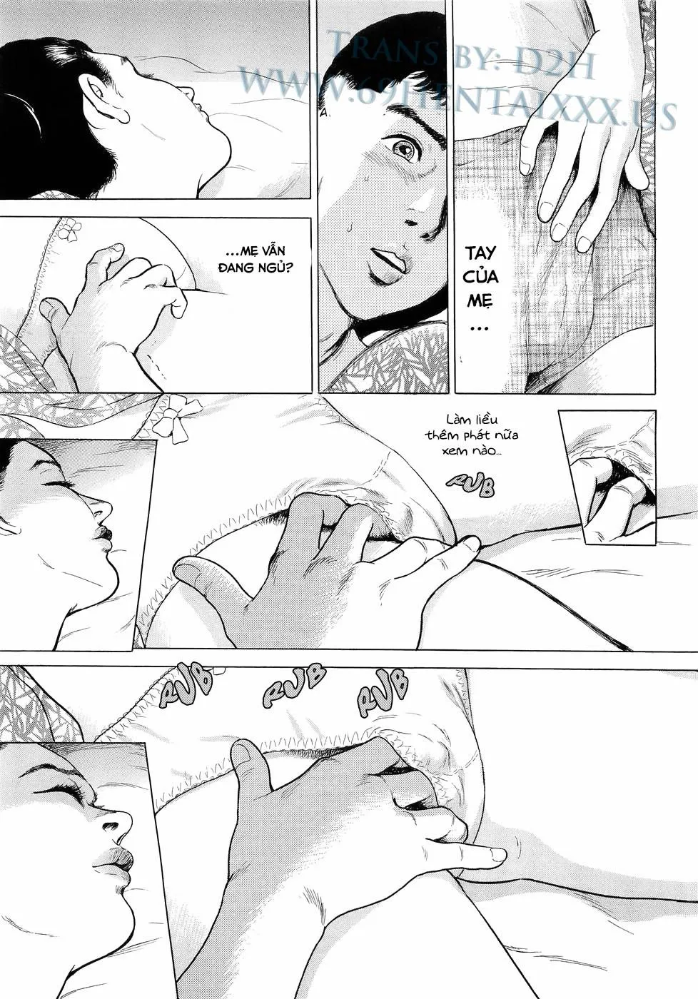 HentaiVN.net - Ảnh 7 - Mother Who Pretends To Be Asleep - Oneshot