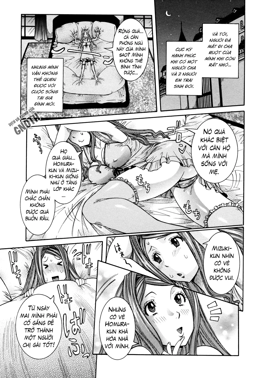 HentaiVN.net - Ảnh 4 - Nenchaku Taishitsu [Sticky Constitution] - Chap 2 - Cặp song sinh và tôi (1)